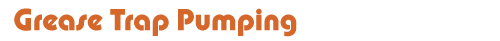 grease trap pumping